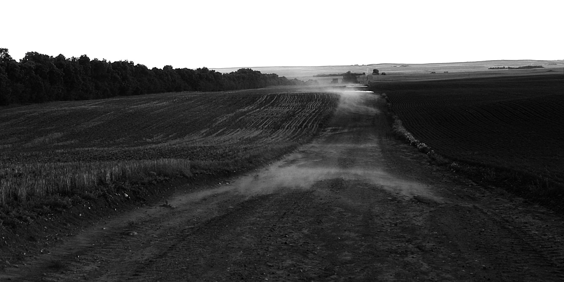 A prairie road stretching into the distance